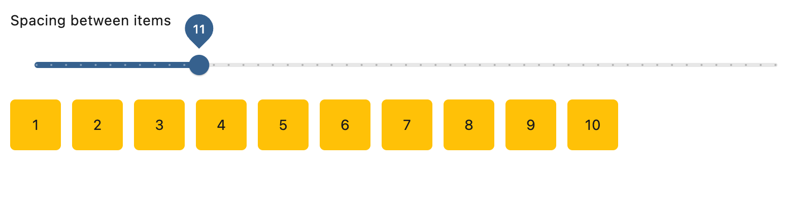 spacing